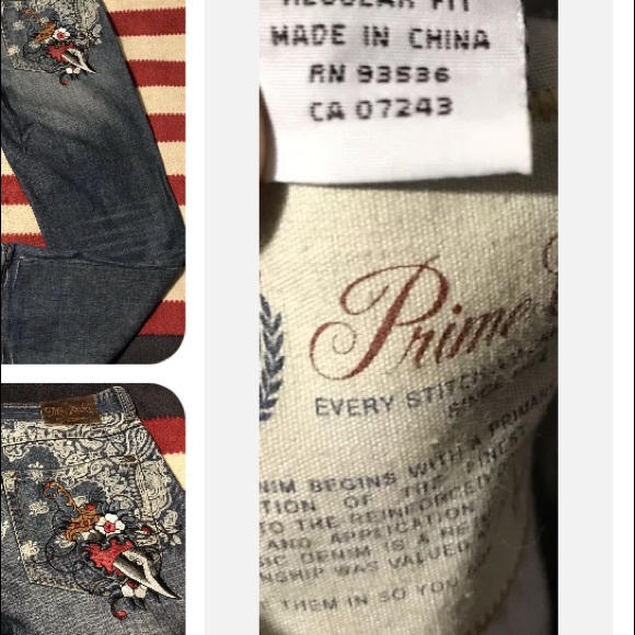 Vintage Marc Ecko Cut & Sew Skull Dagger Distressed Denim Jeans 34x32 P Wing Rlx - Picture 9 of 13